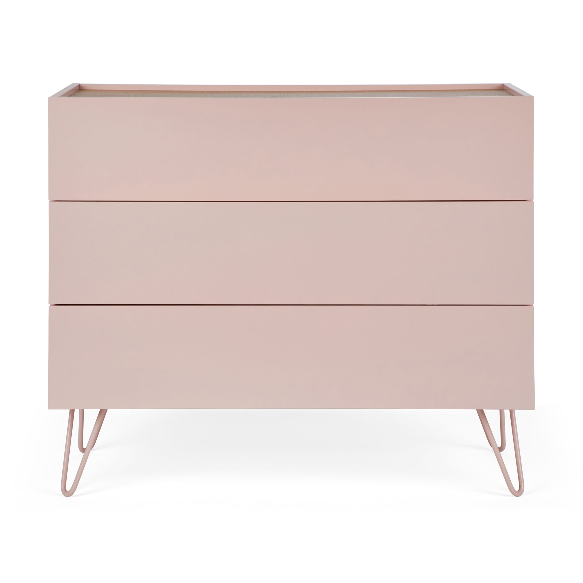 Penelope Blush Hairpin 3 Drawer Chest Blush