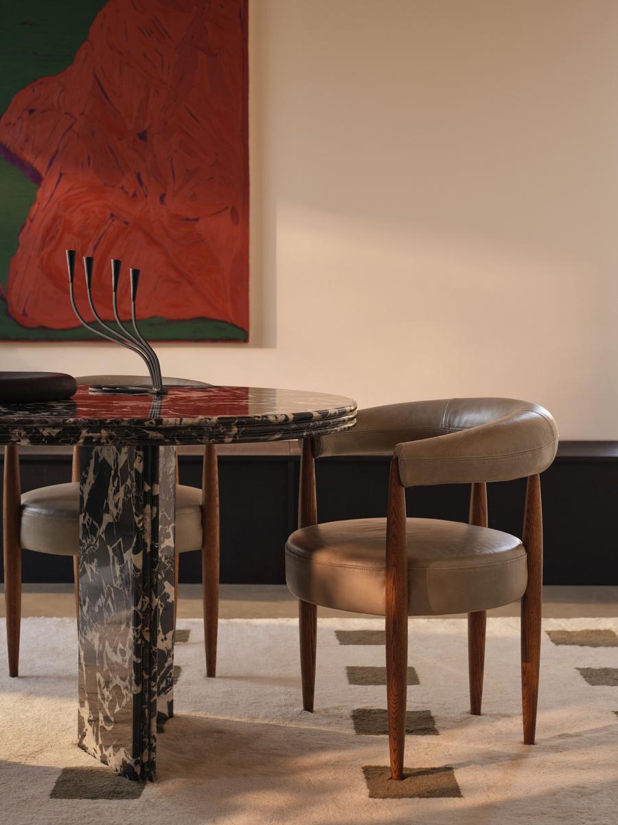 Fergus Dining Chair, Fern Leather