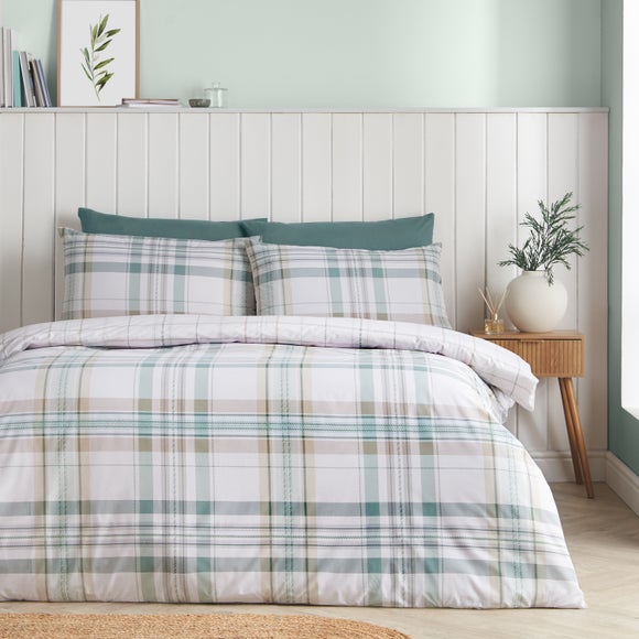 Catherine Lansfield Cartmel Check Polycotton Duvet Cover & Pillowcase Set