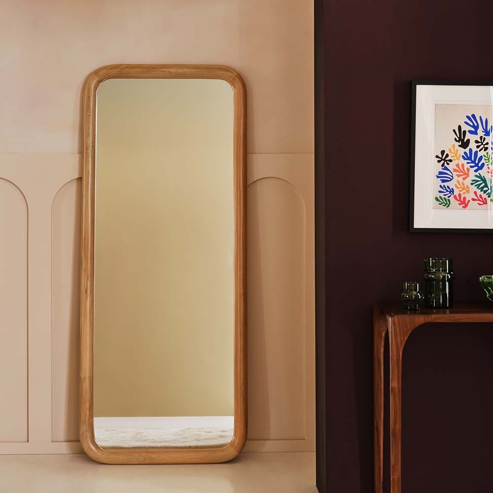 Heal's Genoa Full Length Wooden Floor Mirror Walnut Finish 170 x 70cm 3