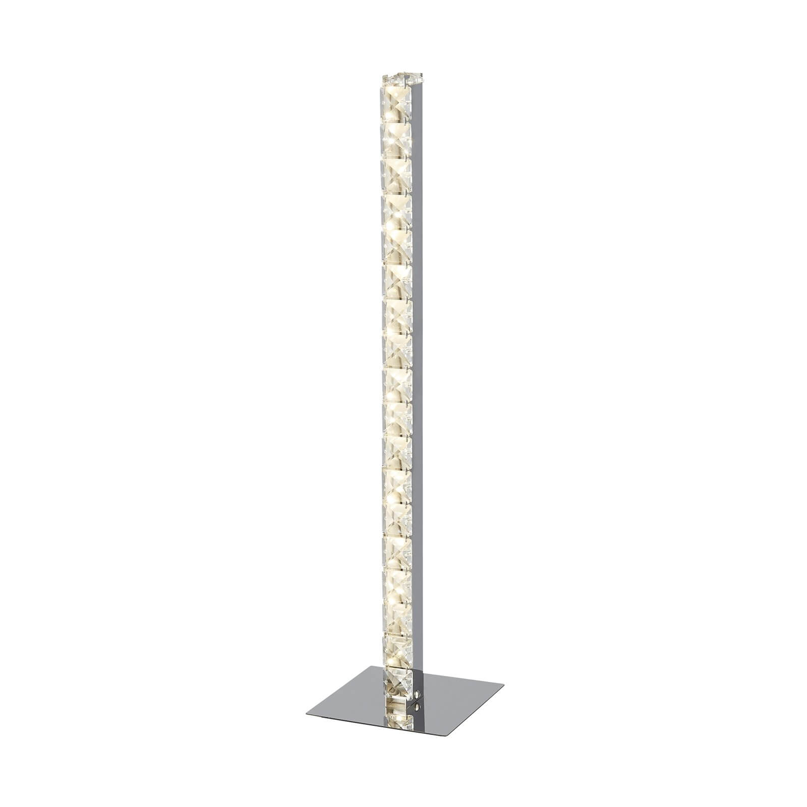 Emerald Crystal LED Table Lamp - Chrome and Clear