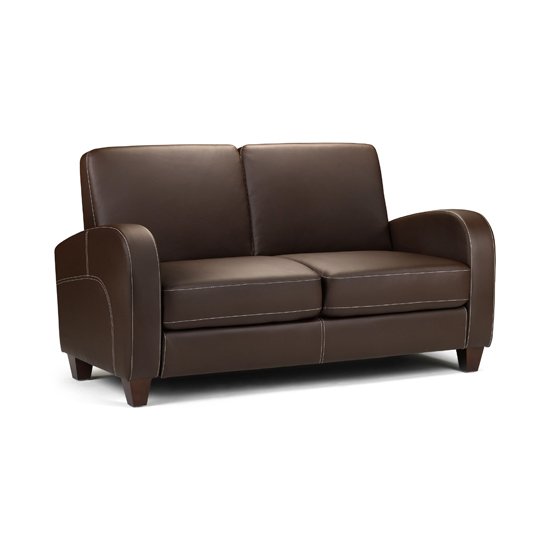 Vivo 2 Seater Sofa in Chestnut Faux Leather