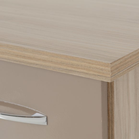 Return - Nevada 3 Drawer Bedside Table, Oyster 6