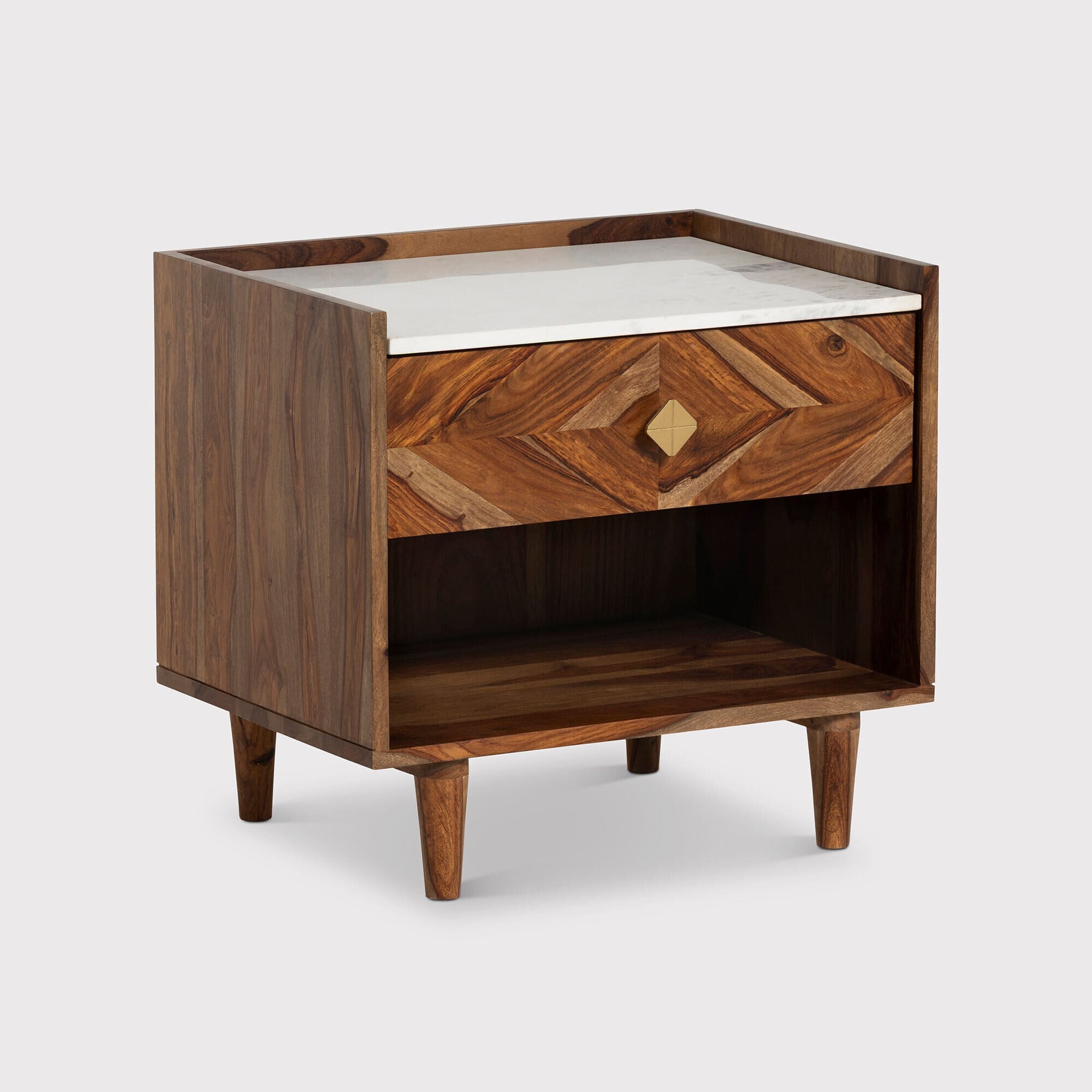 Vida Bedside Table, Neutral Wood | Barker & Stonehouse