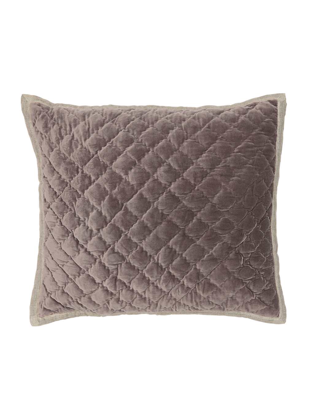 Bedeck of Belfast Pure Cotton Claudia Quilted Pillowcase Dusky Rose