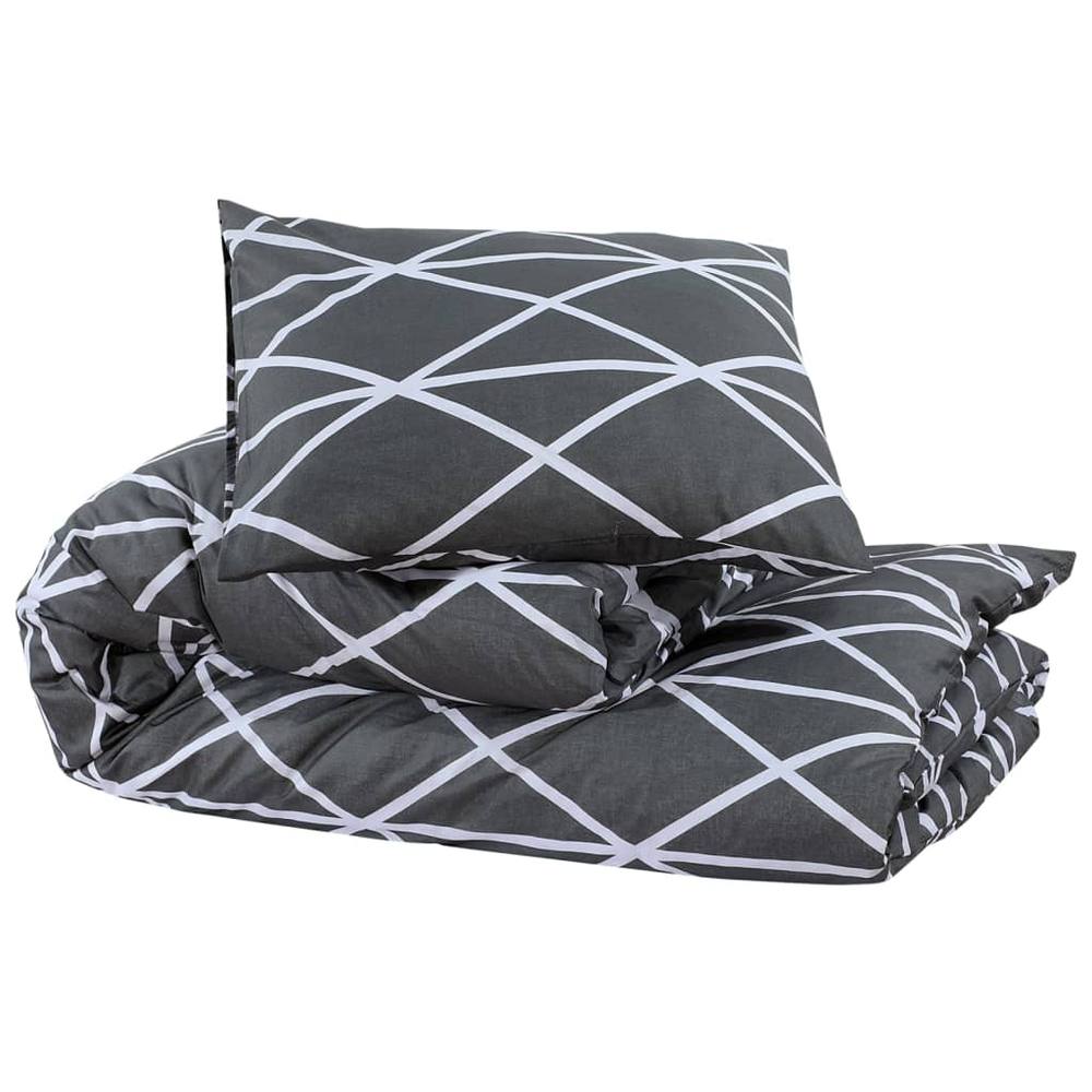 Berkfield Home Elegant Duvet Cover Set Grey 260x220 cm Cotton