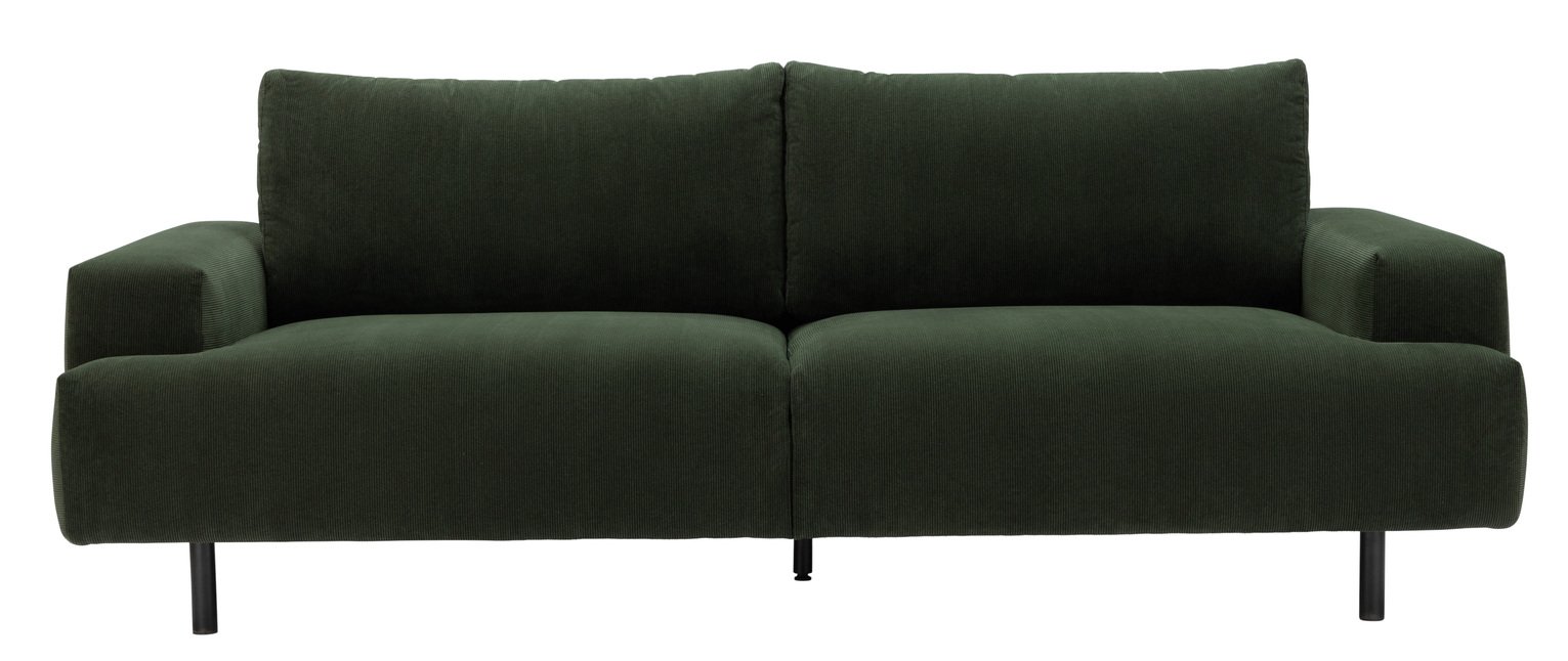 Habitat Julien 3 Seater Fabric Sofa - Dark Green