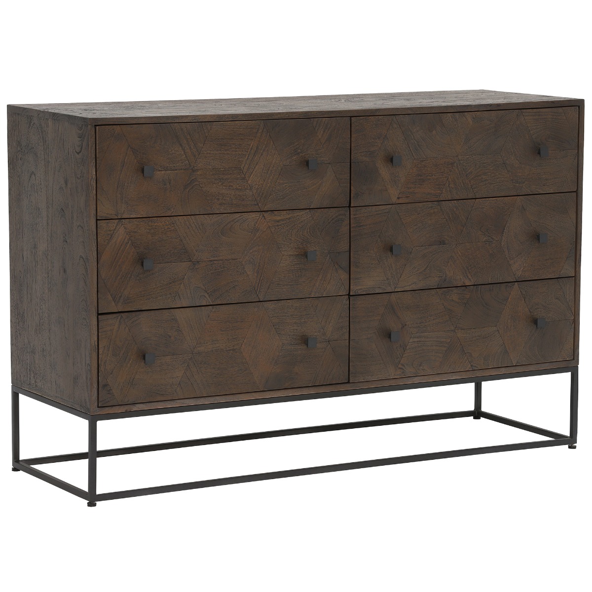 Mojave 6 Drawer Chest, Mango Wood