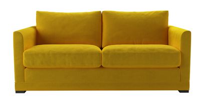Aissa 2.5 Seat Sofa Bed in Canary Cotton Matt Velvet - sofa.com