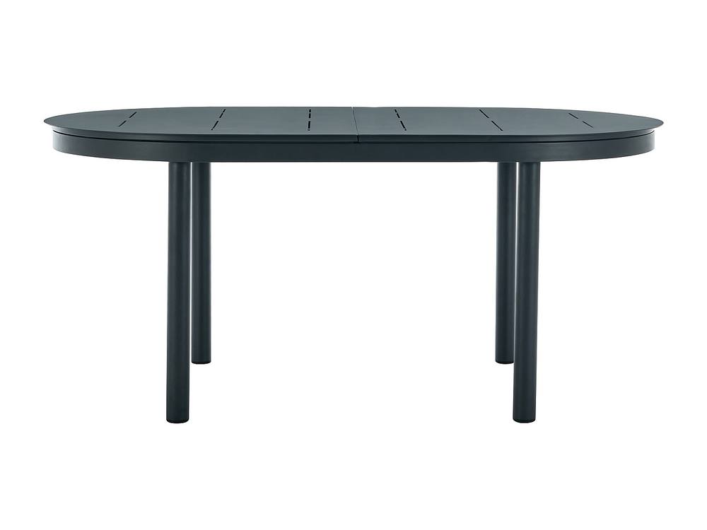 Vente-unique Extendable Aluminium Garden Dining Table L.170/220 Cm - Anthracite in Dark Grey