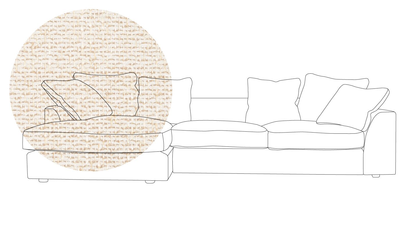 Heal's Cumulus Right Hand Facing Corner Sofa In Texture