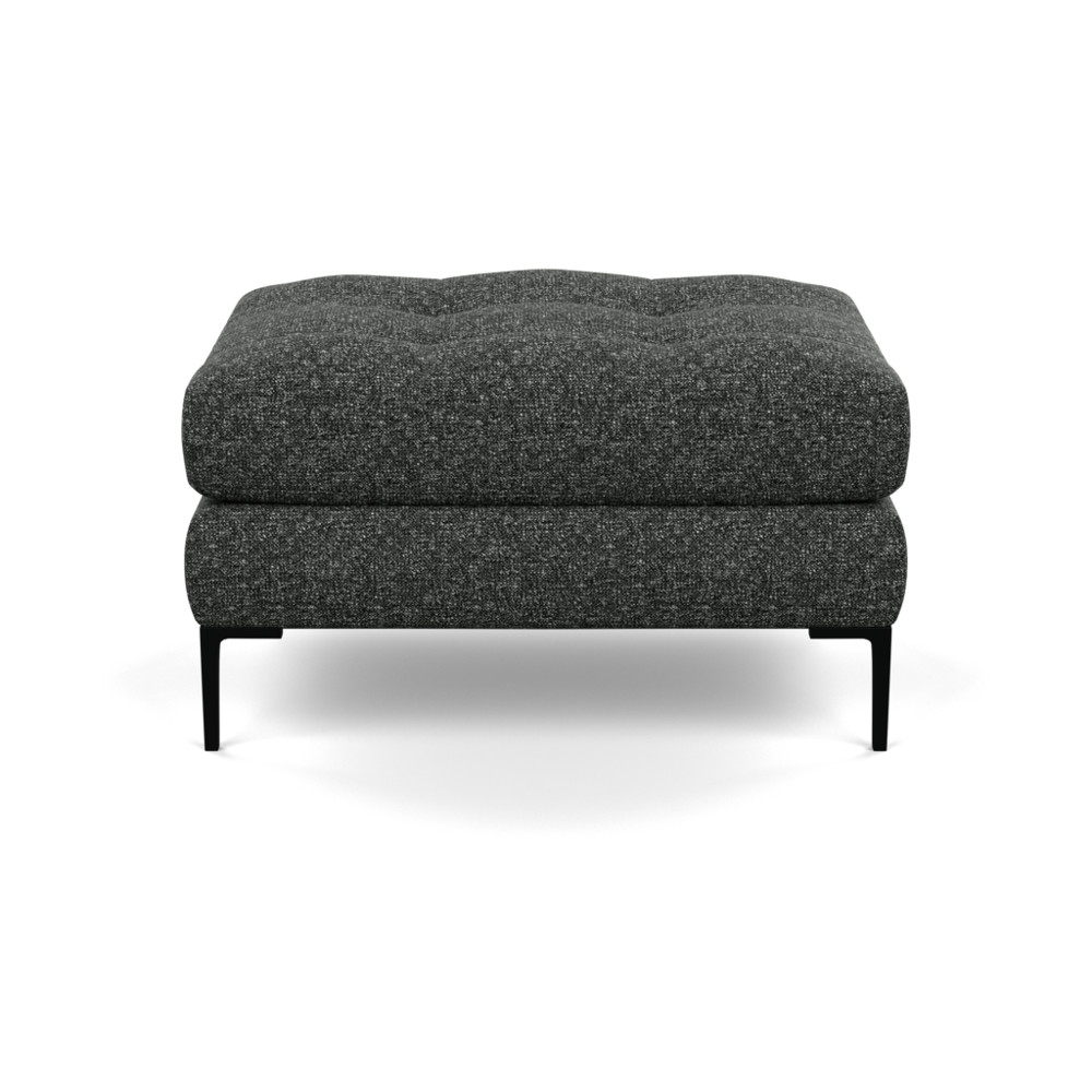 Heal's Eton Footstool Brecon Charcoal Black Feet