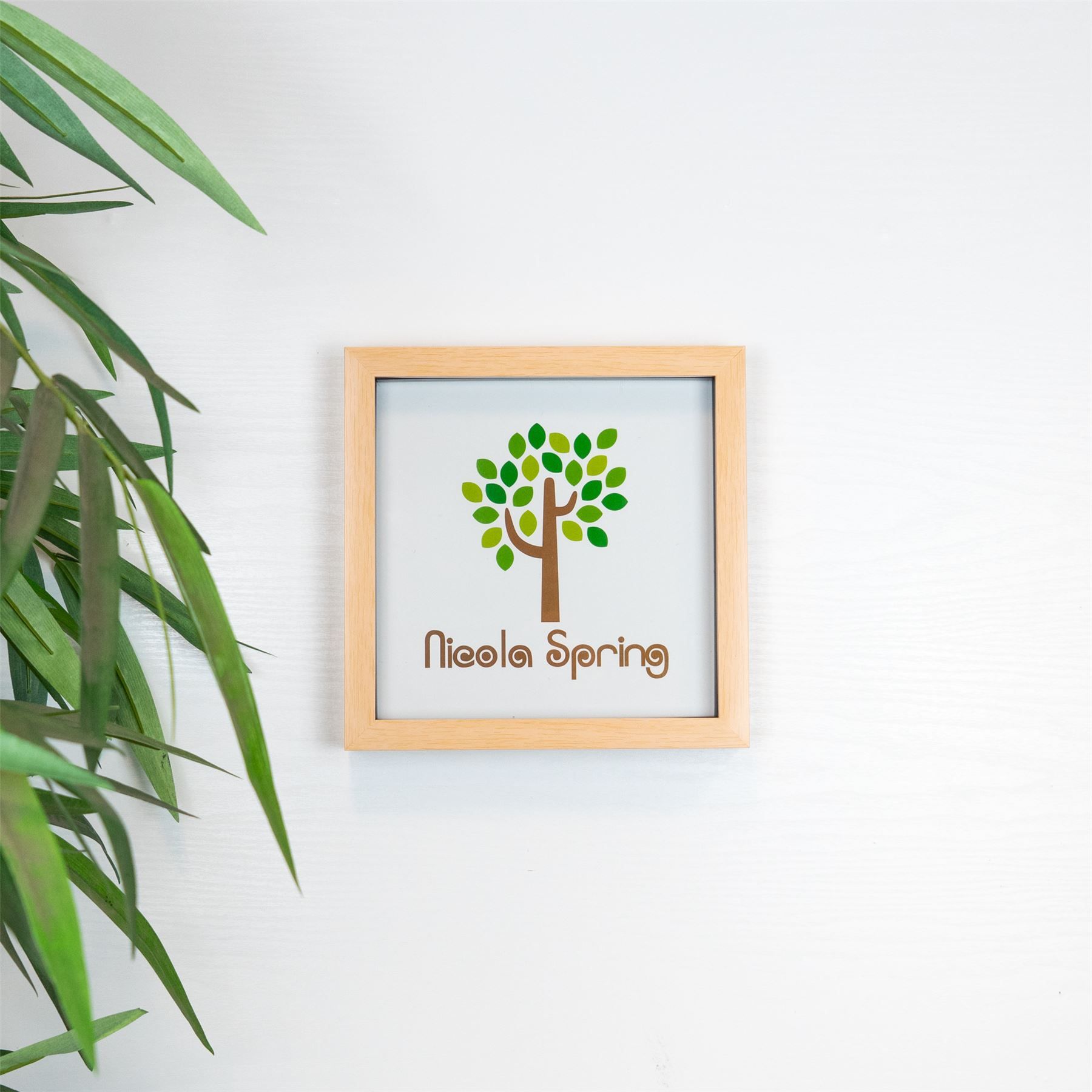 Nicola Spring 3D Box Photo Frames - 8 x 8" - Pack of 2 in Light Brown 5