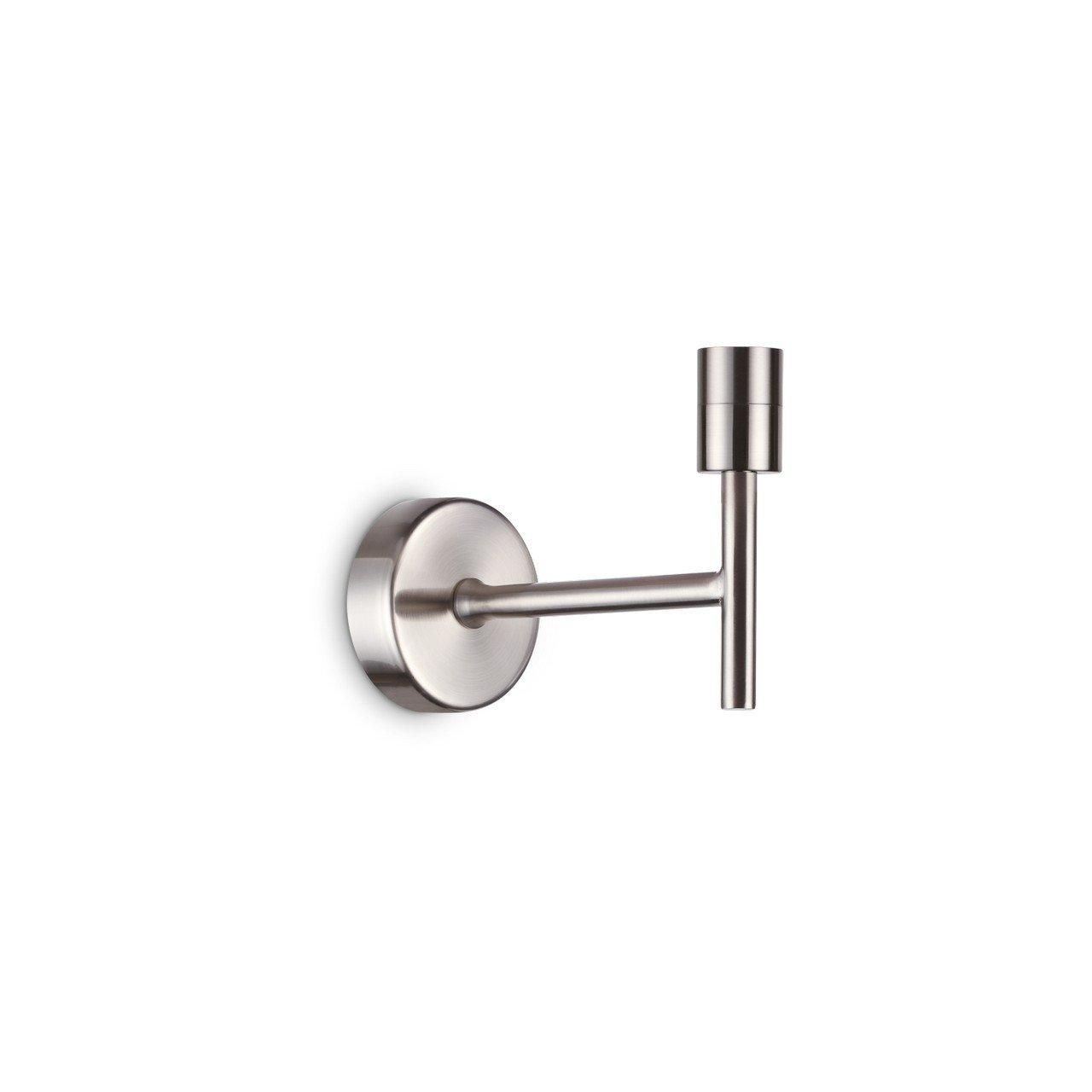 Netlighting Set Up Wall Lamp Nickel Without Shade in Grey