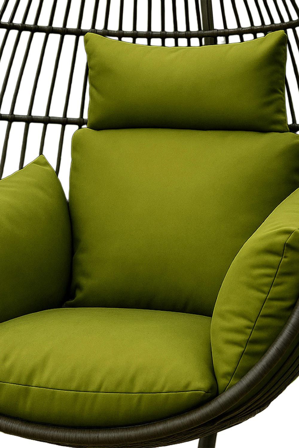 Homescapes Luxury Soft Waterproof Egg Chair Cushion Swing Chair Garden Seat in Green