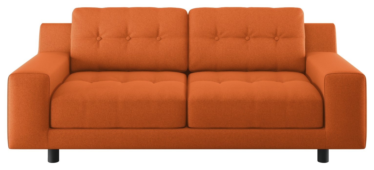 Habitat Hendricks 2 Seater Fabric Sofa - Orange