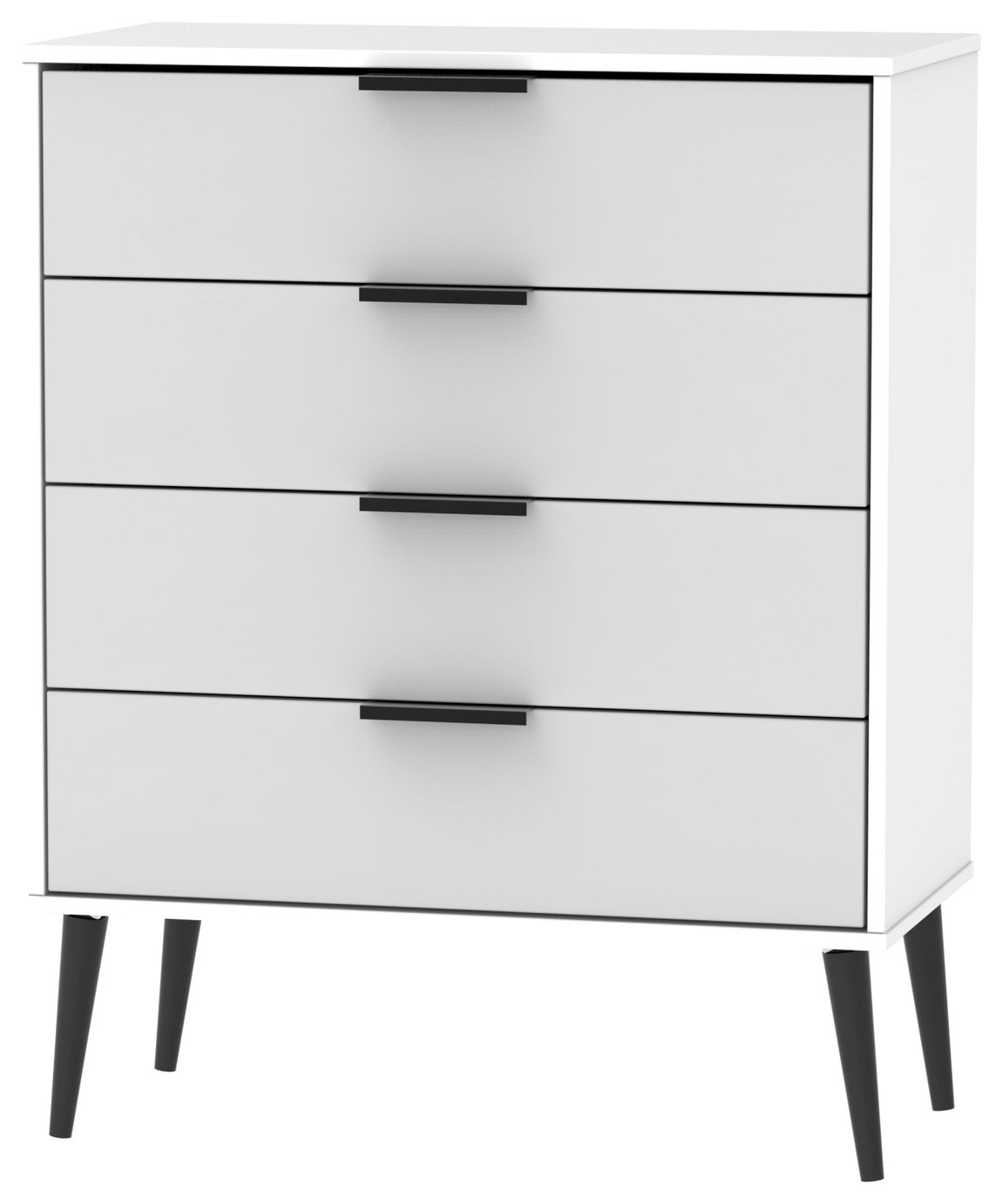 Bergen 4 Drawer Chest - Grey & White