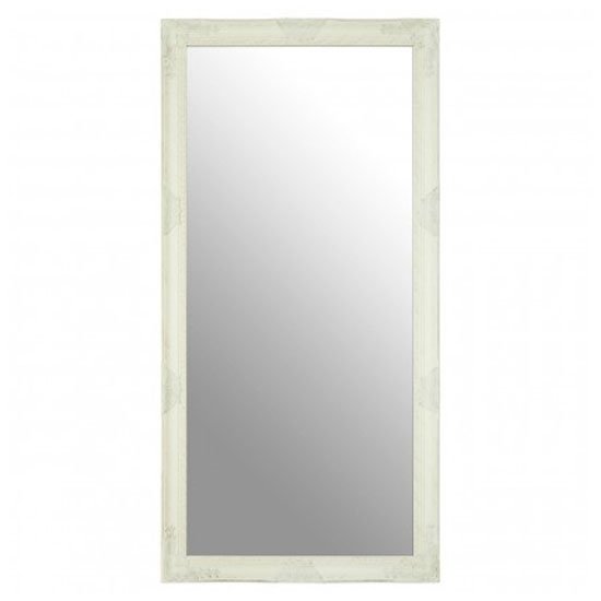 Zelman Wall Bedroom Mirror In White And Brushed Gold Frame