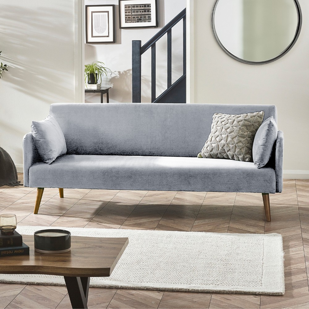 Andi – Fold-Out Sofa Bed - Grey - Fabric