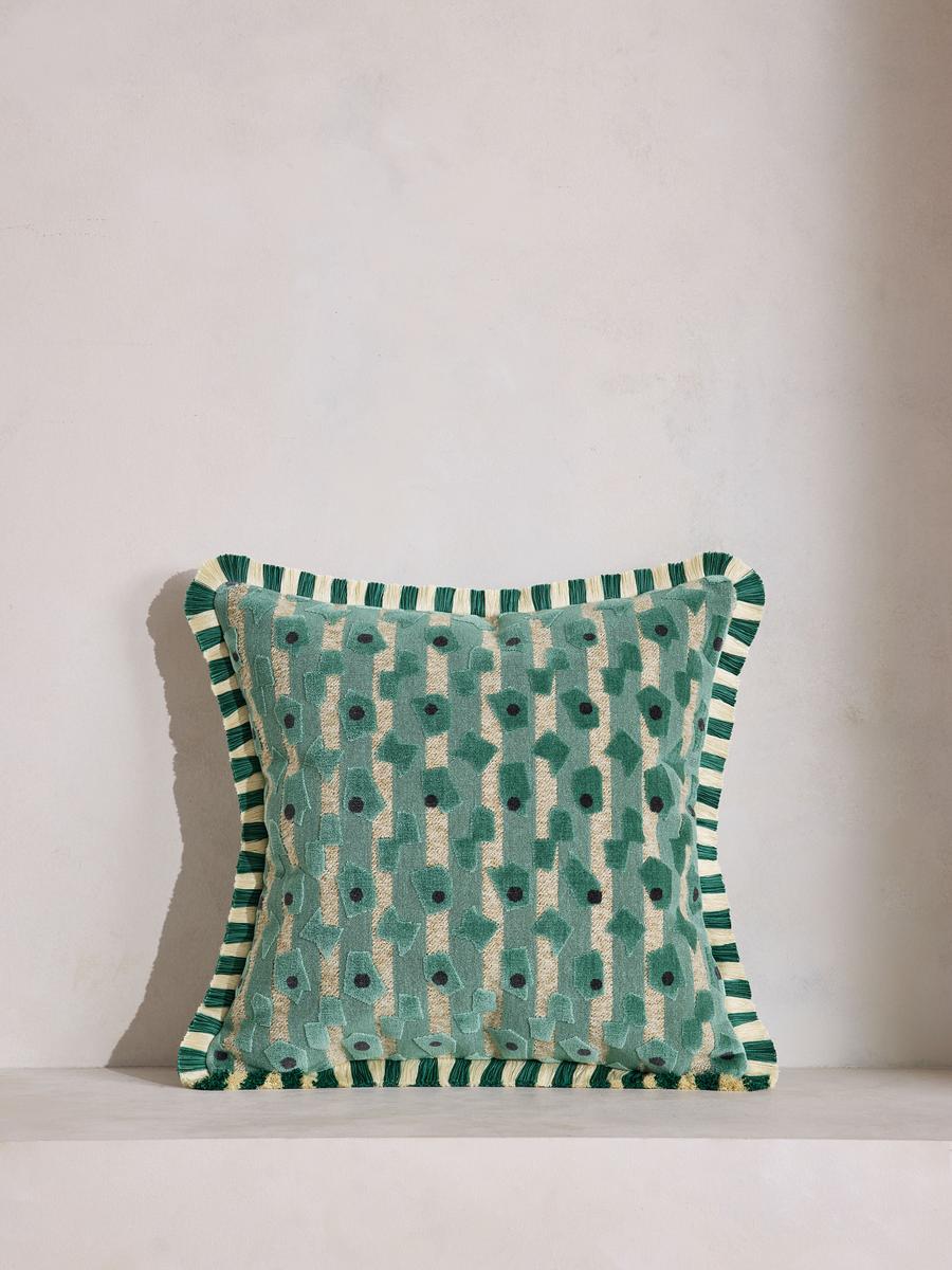 Jeremiah Square Cushion, Aqua