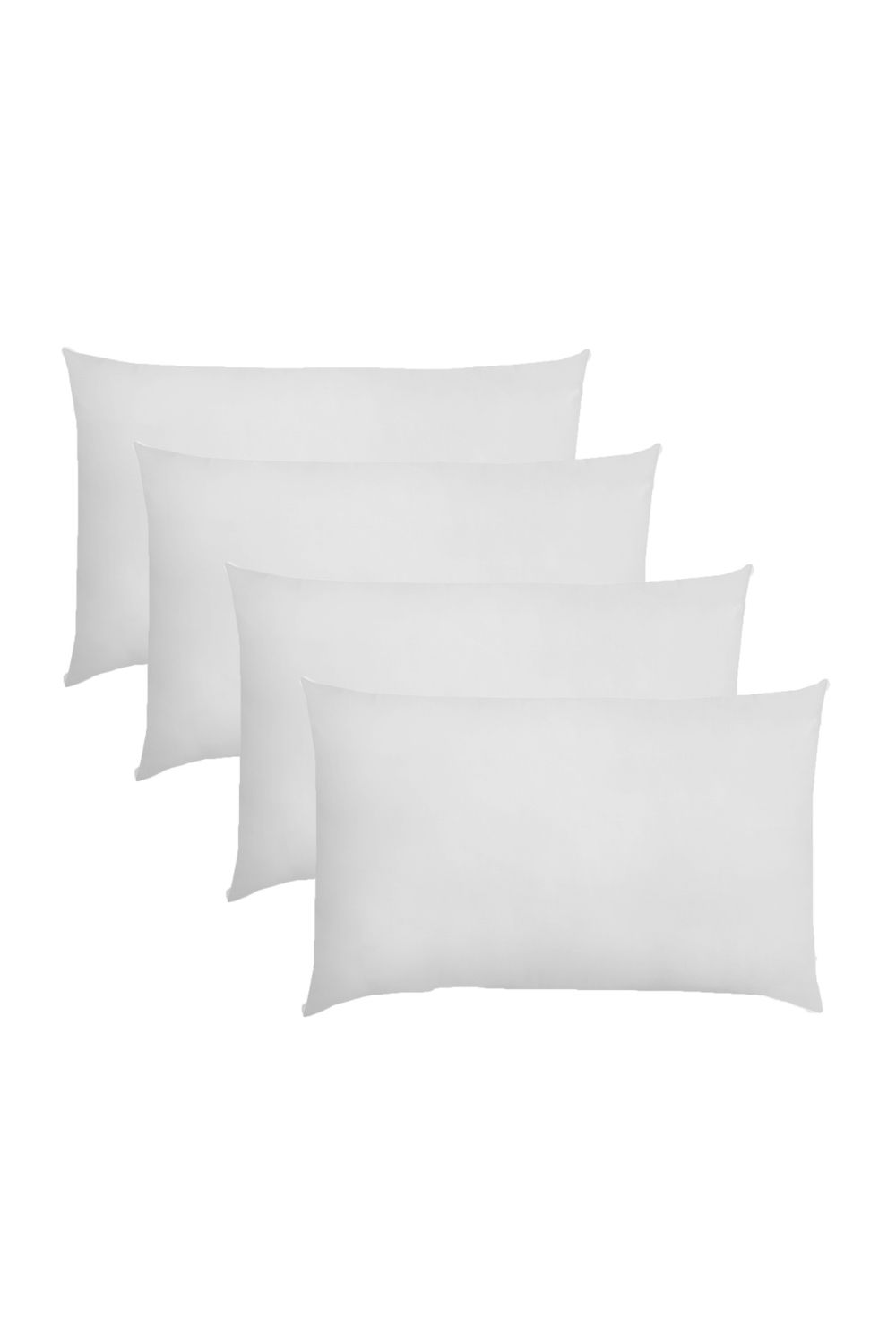 OHS 4 x Soft Polycotton Housewife Pillowcase Set in White