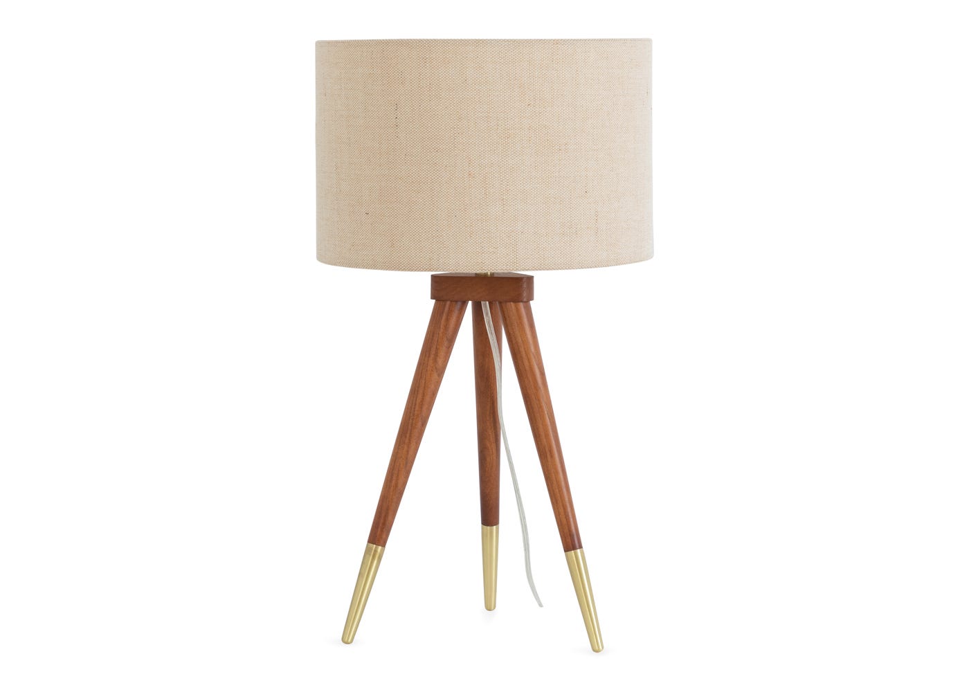 Heal's Hawkins Tripod Table Lamp Walnut Finish