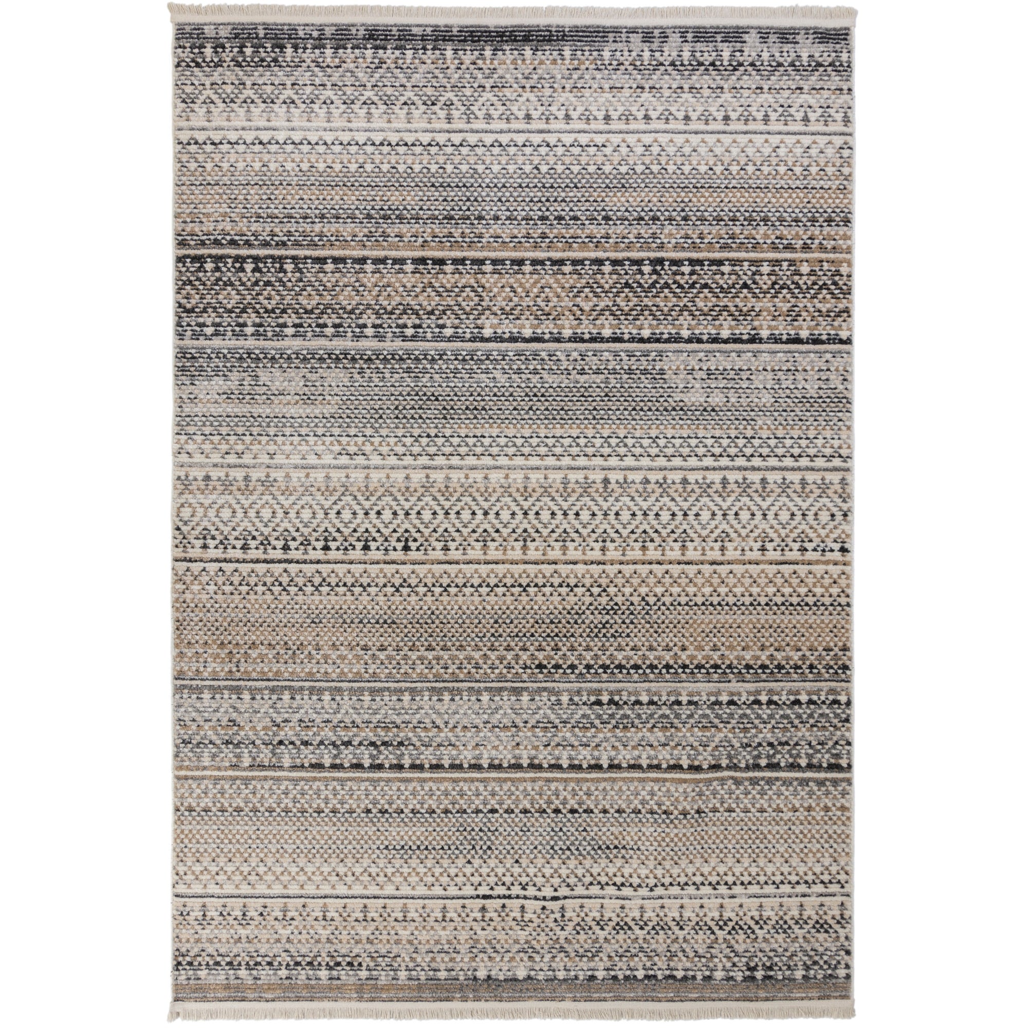 Parker Rug Brown and White