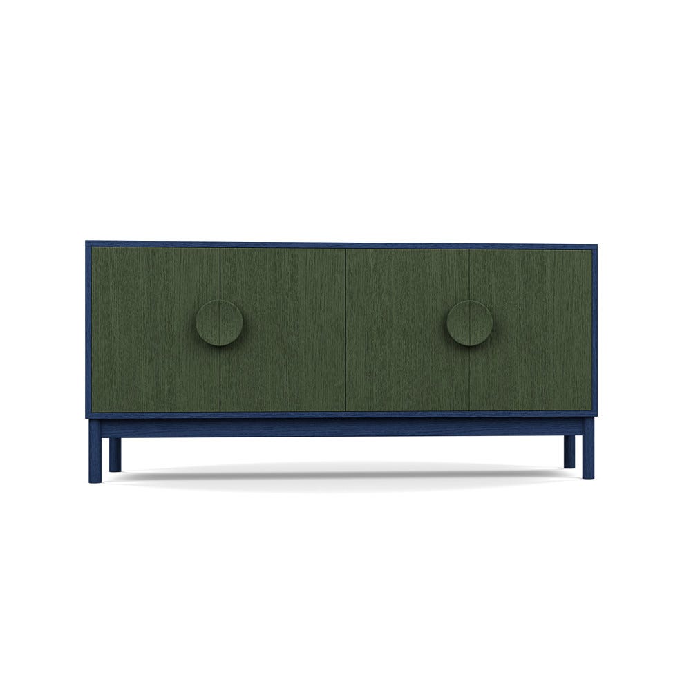 Heal's Tinta Sideboard Green Stain Frame Blue Stain Doors