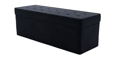 Buttons Storage Bench in Pitch Smart Cotton - sofa.com