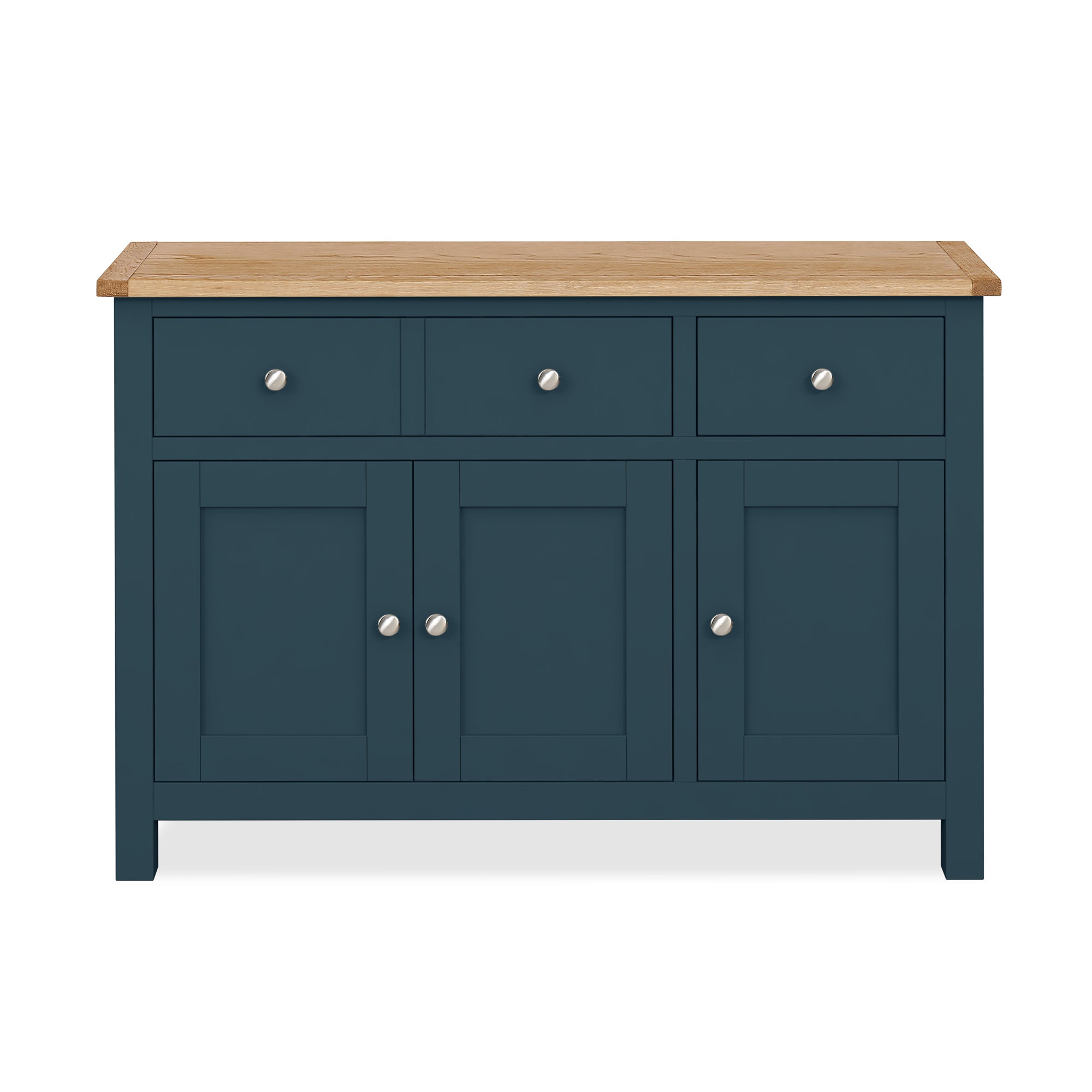 Bromley Blue Large Sideboard Blue and Brown
