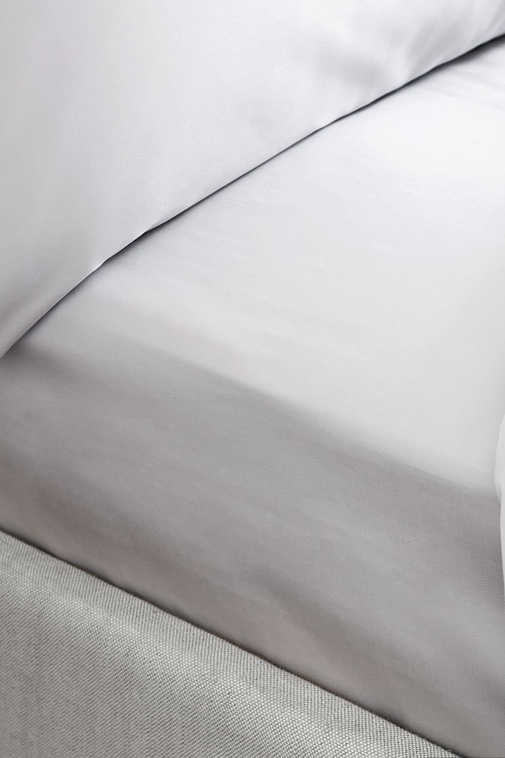 Bianca 400 Thread Count Cotton Sateen 36cm Depth Sheet in Grey