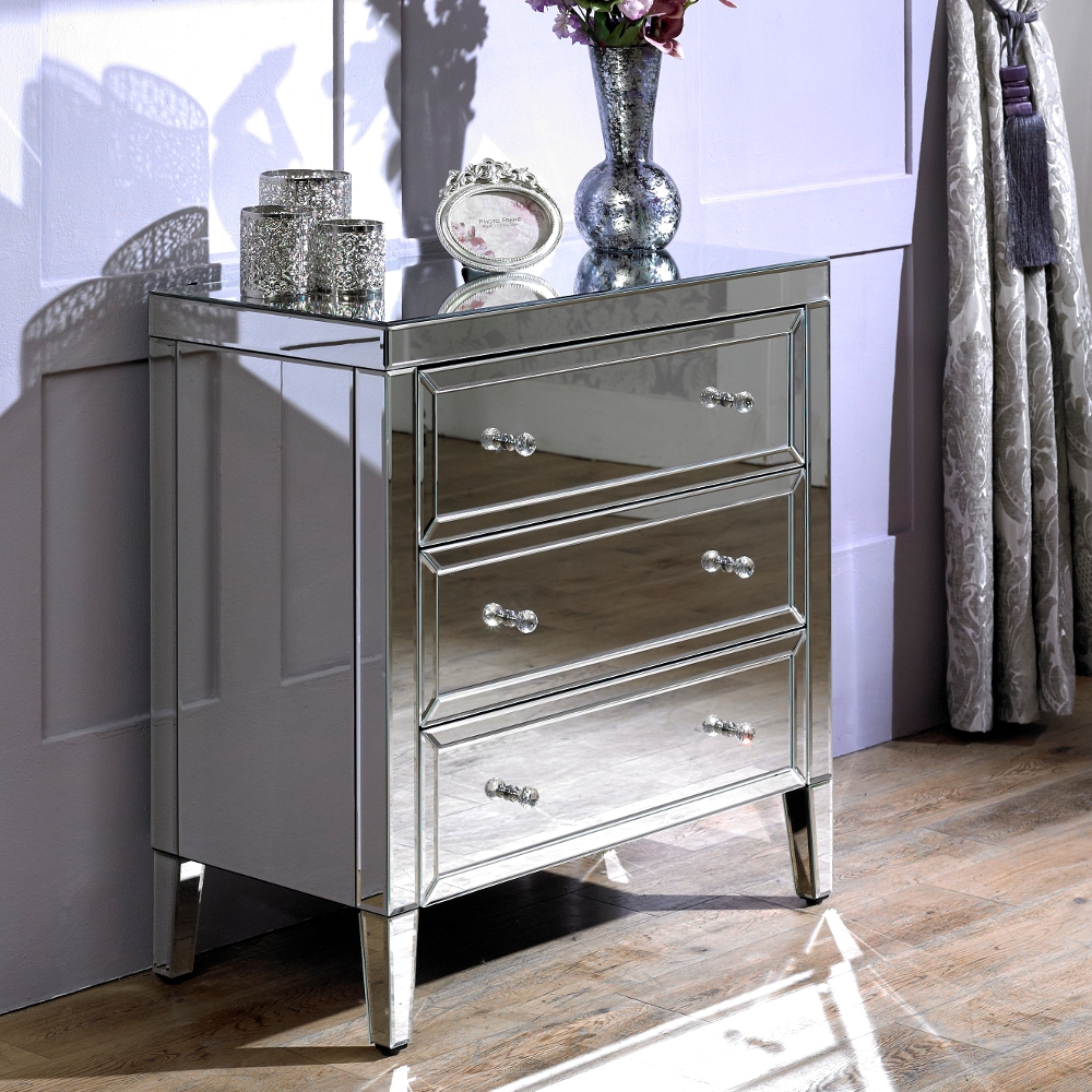 Valencia Mirrored 3 Drawer Chest