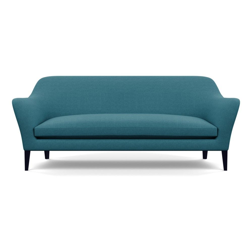 Heal's Wallis 4 Seater Sofa Brushed Cotton Cadet Black Feet