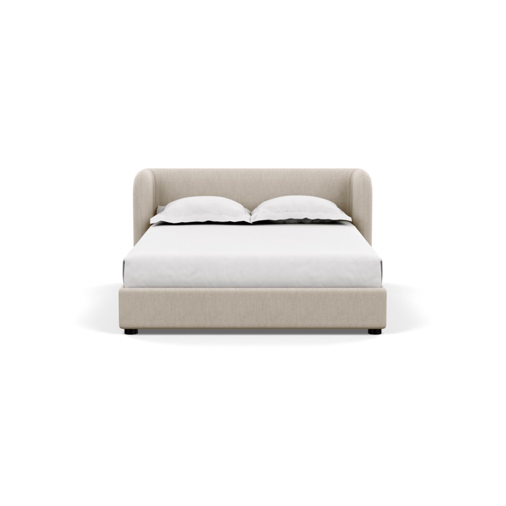 Heal's Group Bed Double Broad Weave Putty