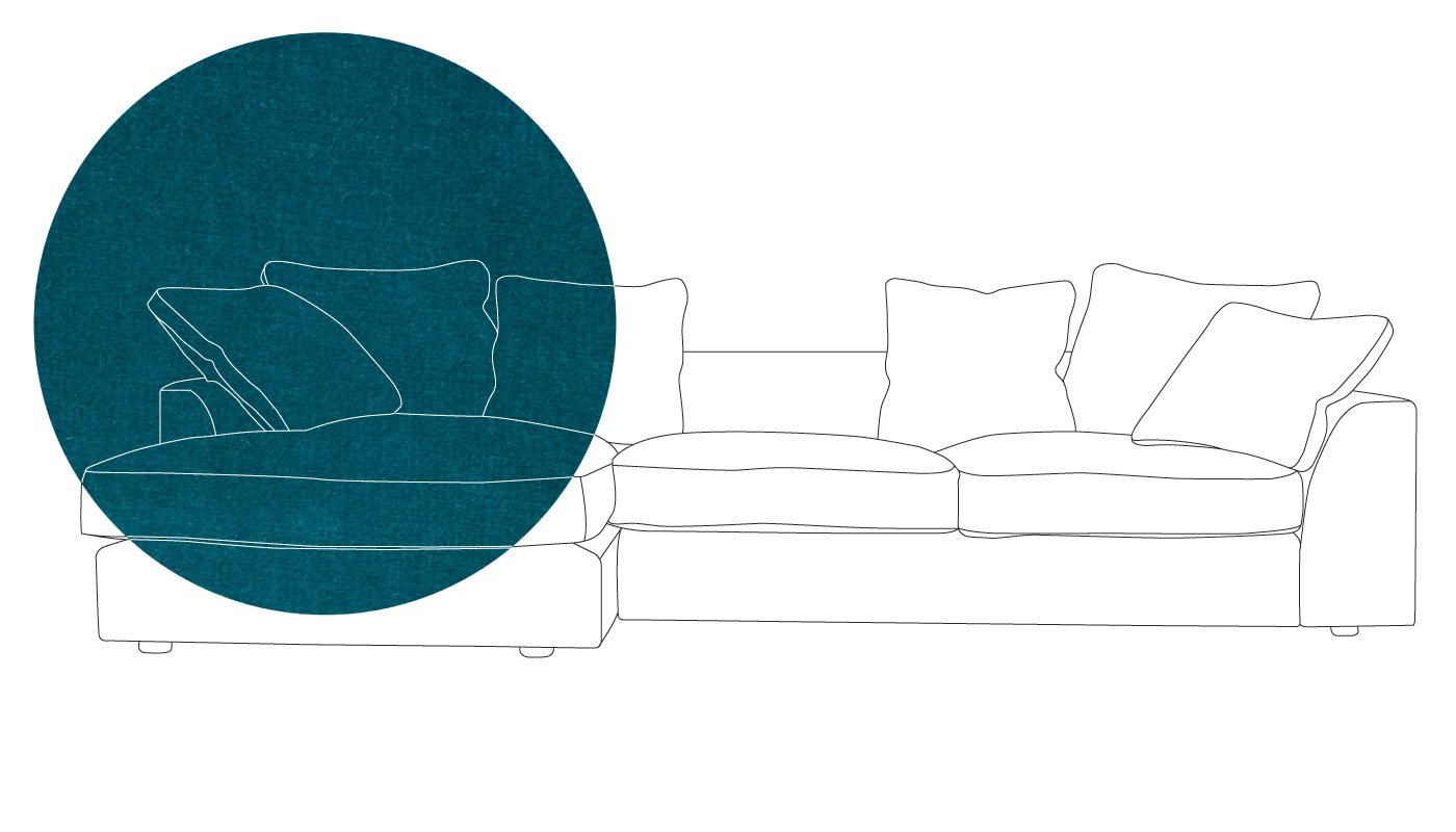 Heal's Cumulus Left Hand Facing Corner Sofa In Velvet