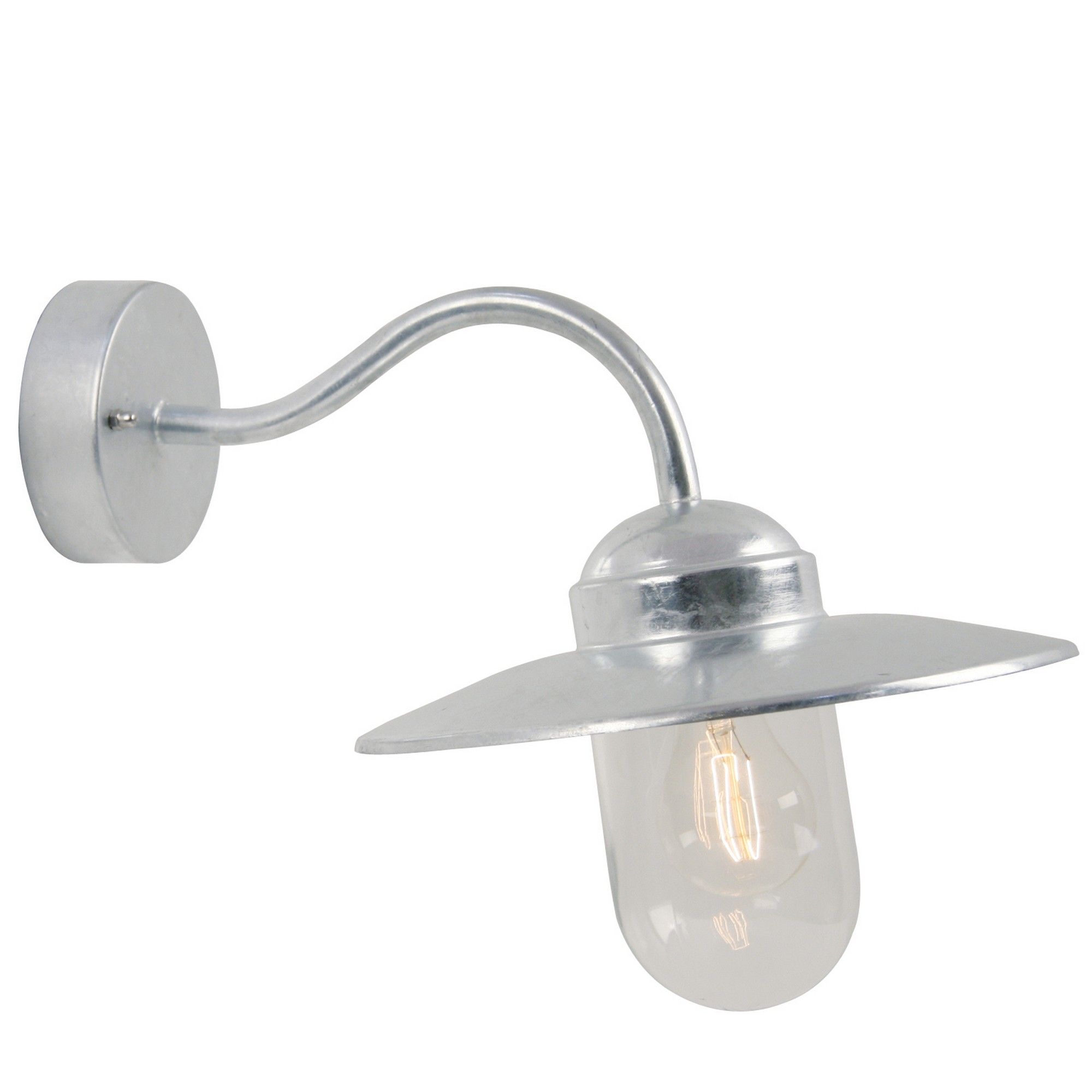Nordlux Industrial Outdoor Wall Light Silver Galvanized steel E27 Coastal/Marine Safe - Mains Powered, IP54