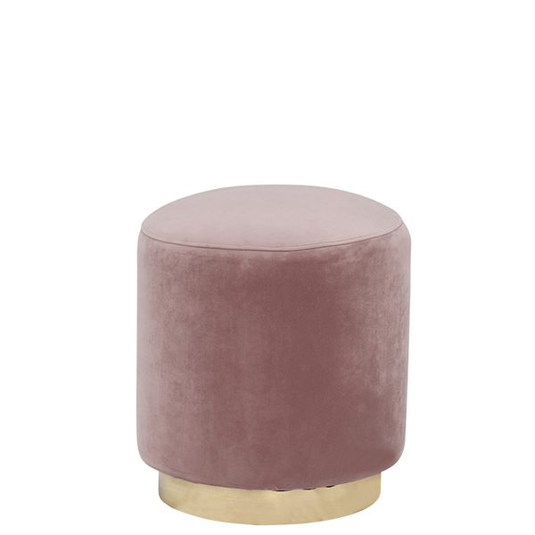 Small Velvet Stool  Dusty Pink