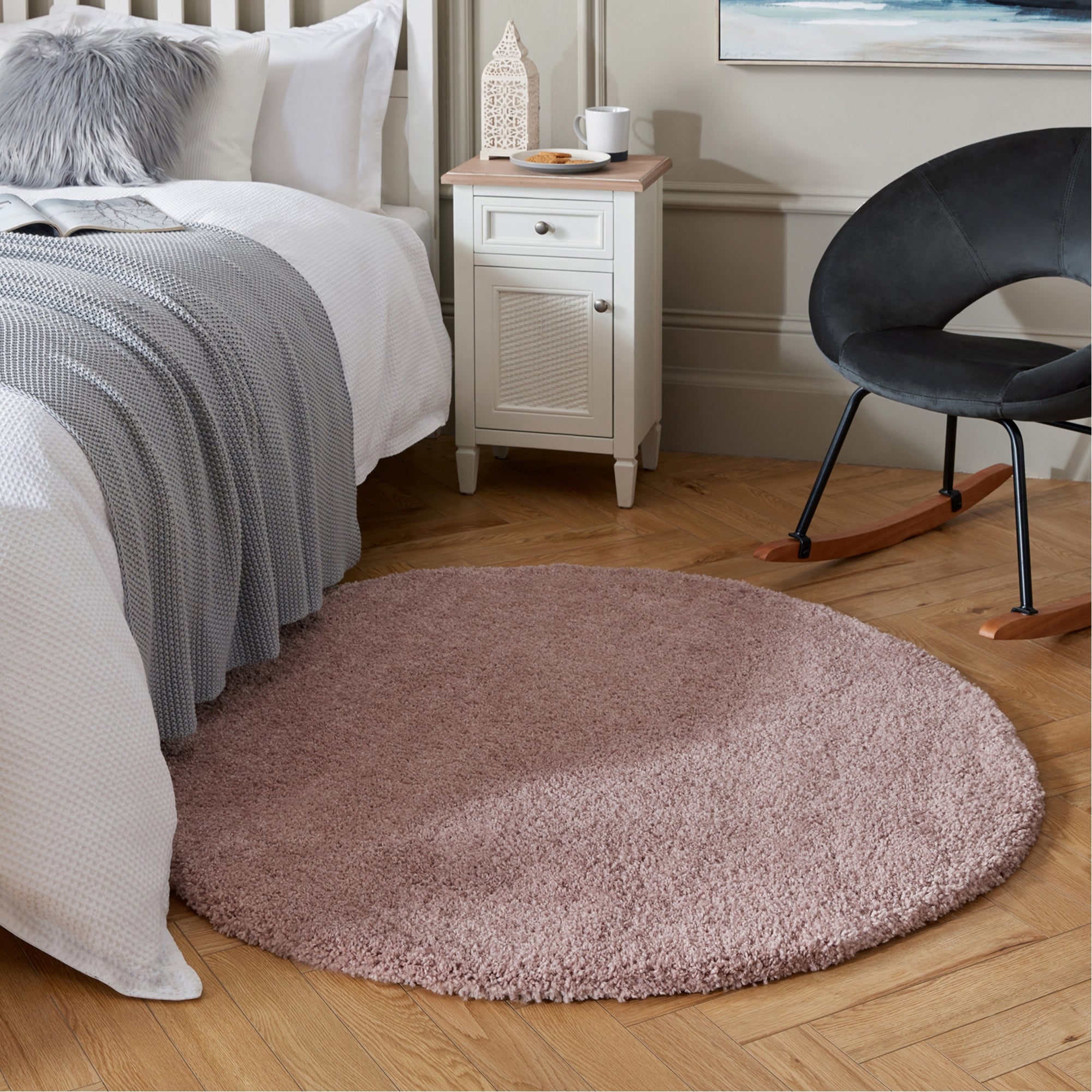 Cosy Soft Shaggy Circle Rug