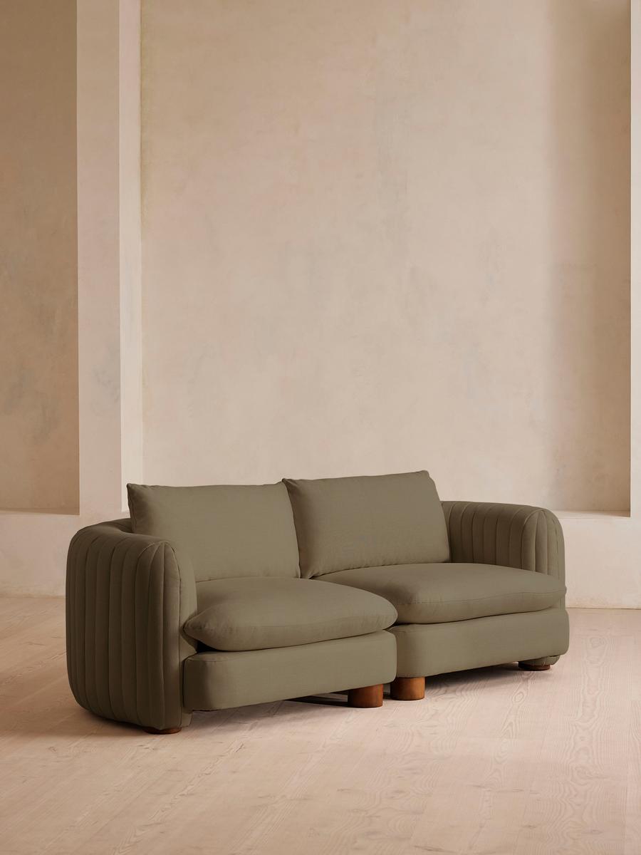Vivienne Deeper Sit Modular Sofa, Three Seater, Linen, Sage