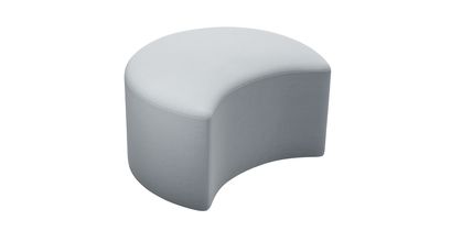 Luna Half Moon Footstool in Sealion Smart Cotton - sofa.com