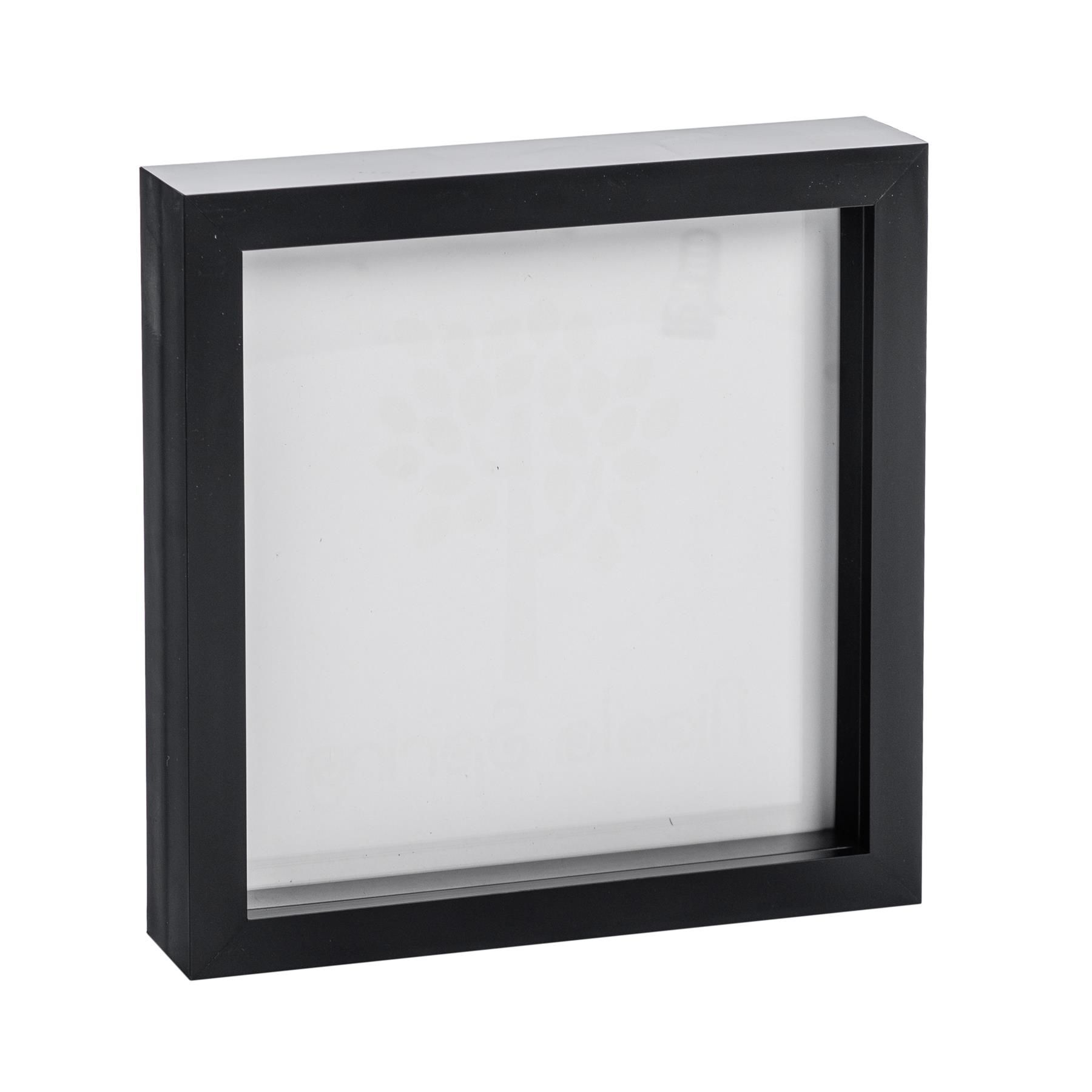 Nicola Spring 3D Box Photo Frame - 8 x 8" in Black