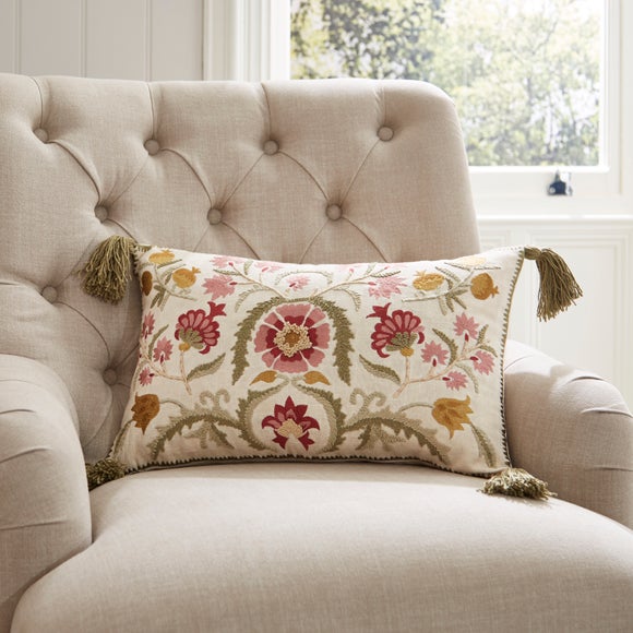 Churchgate Dadlington Floral Embroidery Cushion
