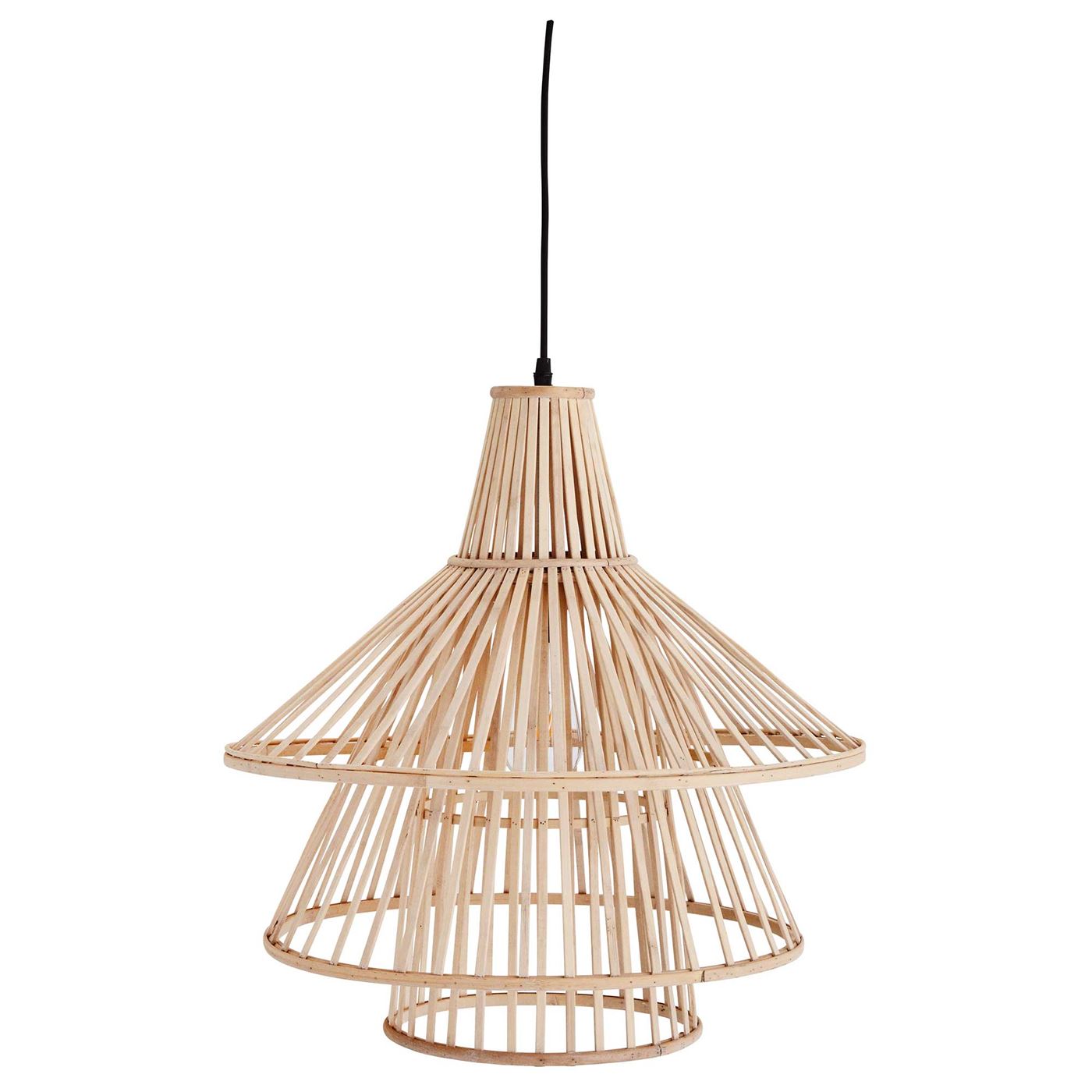 Tiered Bamboo Pendant, Natural