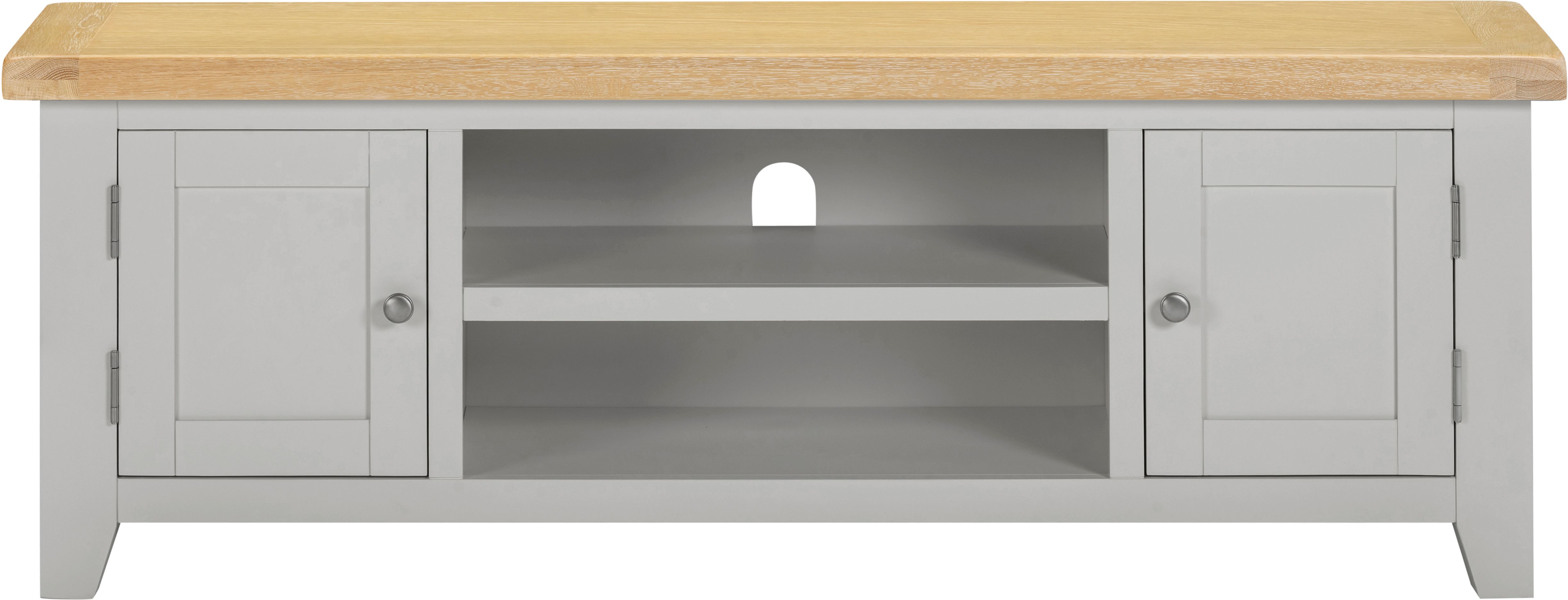 Seconique Windsor Straight TV Unit (Fully Assembled) in Light Grey 3