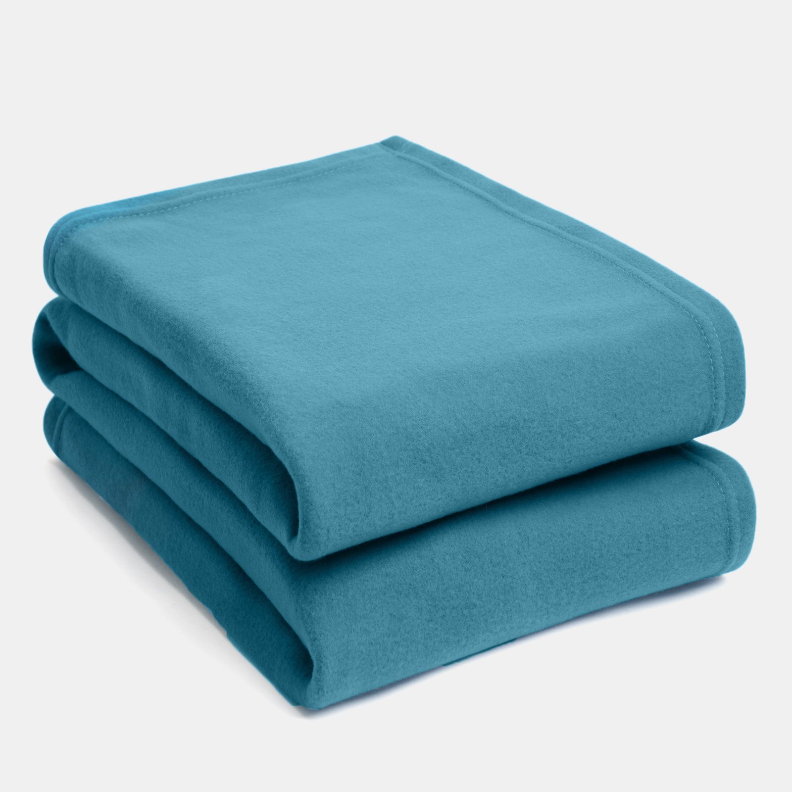 OHS Wholesale 10 Pack Plain Fleece Blanket Sofa Throw Joblot in Turquoise