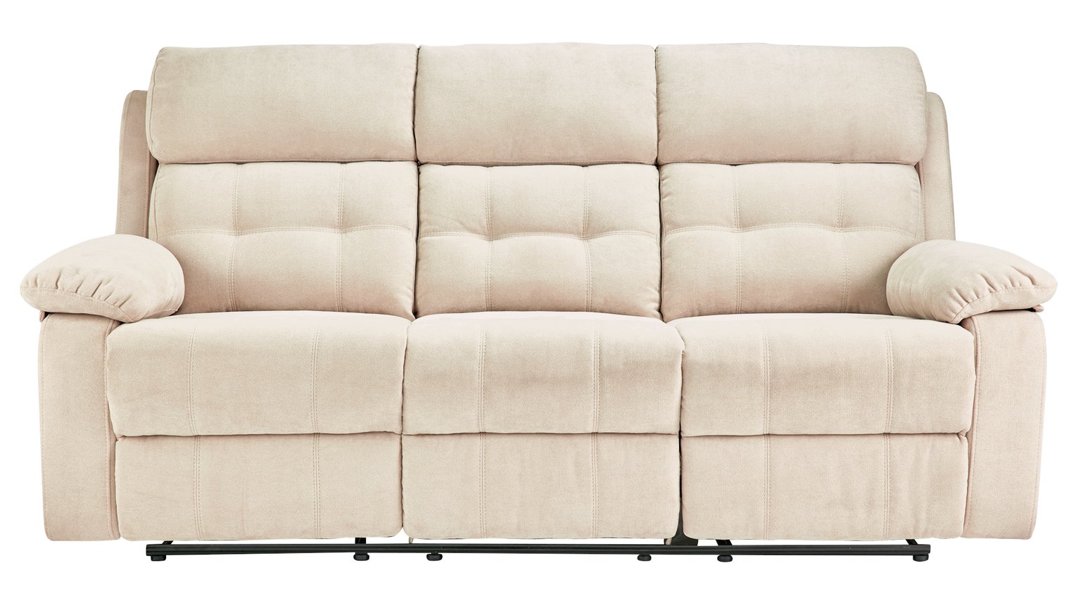 Argos Home June 3 Seater Fabric Recliner Sofa - Natural