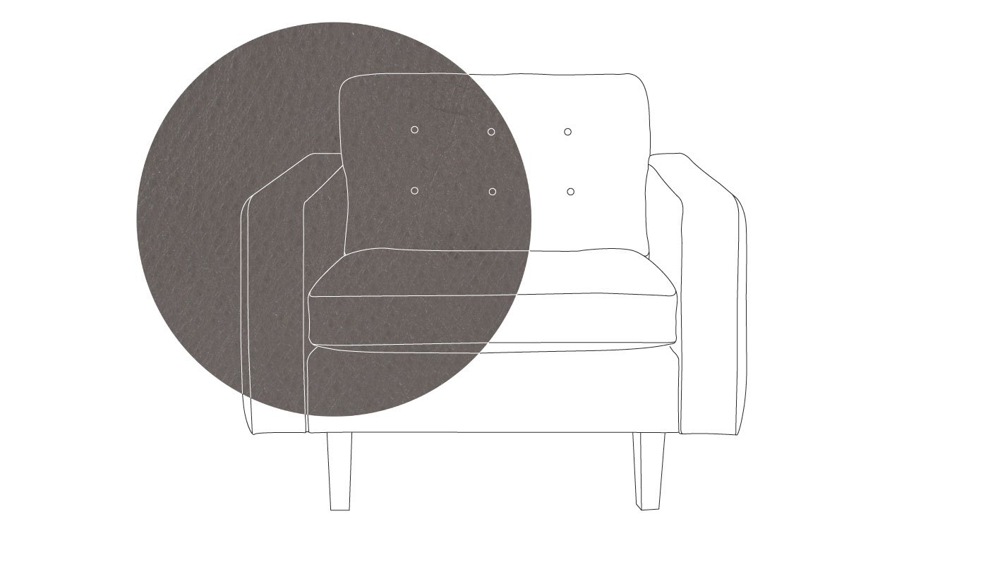 Heal's Hepburn Armchair Leather Hide Grey 7177 Natural Feet