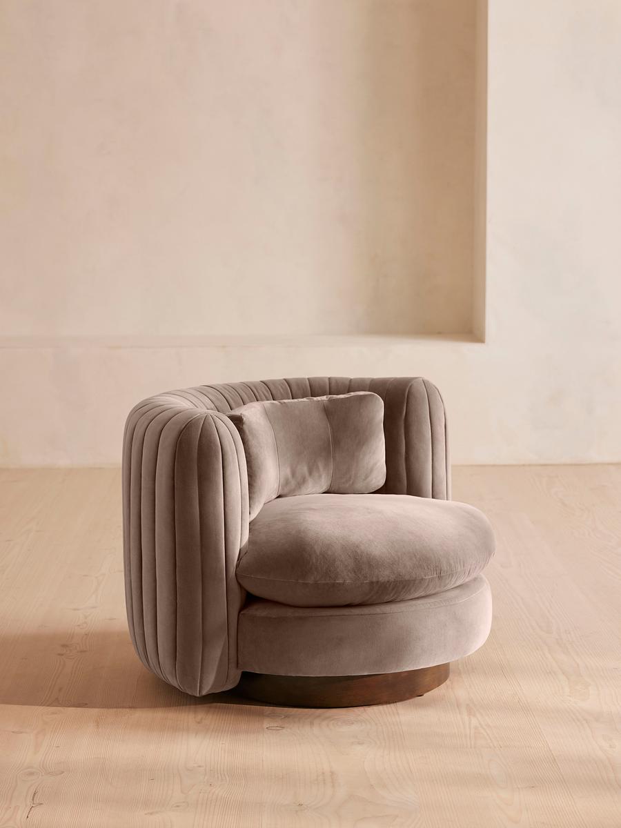 Vivienne Armchair, Velvet, Taupe