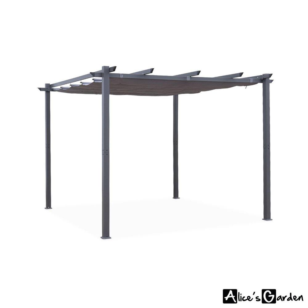 sweeek Replacement 3x3m Pergola Canopy Roof in Grey