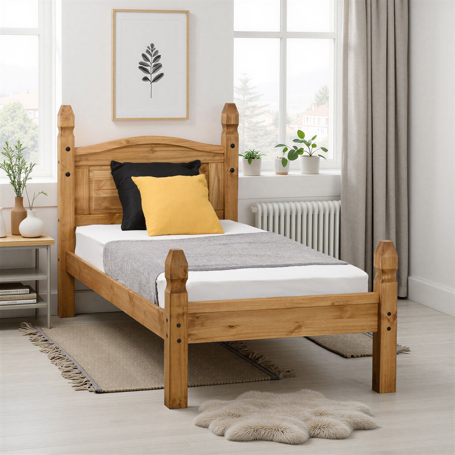 Seconique Corona 3' Single Bed Low Foot End in Natural